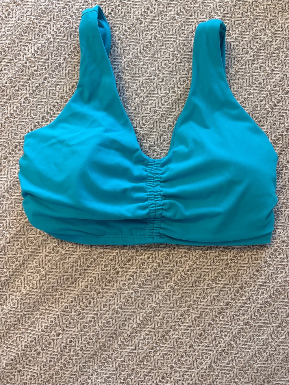 JoyLab Teal Wireless Ruched Sports Bra